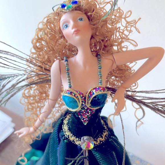 Kurt Adler Peacock Lady Doll Ornament NEW - Picture 2 of 10
